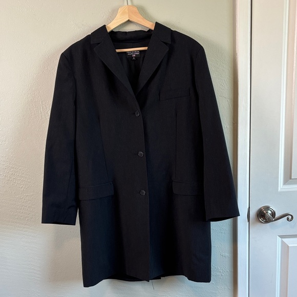 Polo Jeans Co. Ralph Lauren Gray Wool Overcoat XL Fits like L Vintage Classic - Picture 1 of 8
